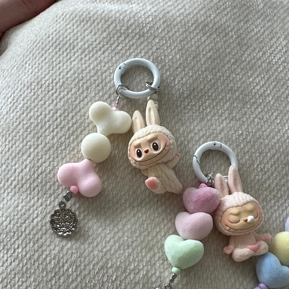 Labubu yoga key chain/phone charm